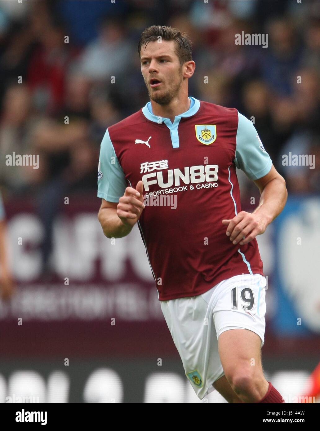 LUKAS JUTKIEWICZ BURNLEY FC BURNLEY FC BURNLEY TURF MOOR ANGLETERRE 20 Septembre 2014 Banque D'Images