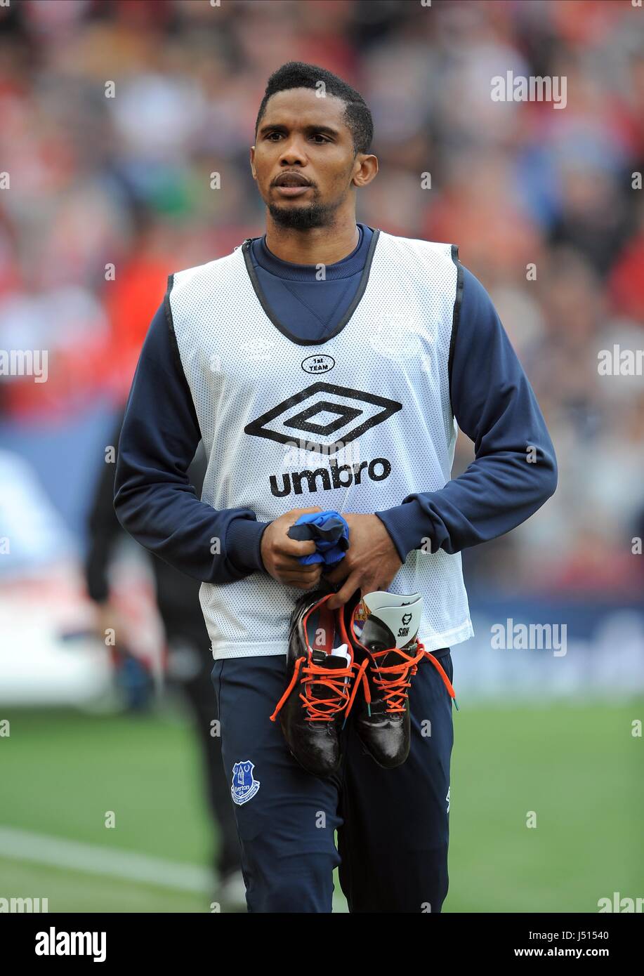SAMUEL ETO'O FC Everton FC Everton Old Trafford Manchester en Angleterre 05 octobre 2014 Banque D'Images