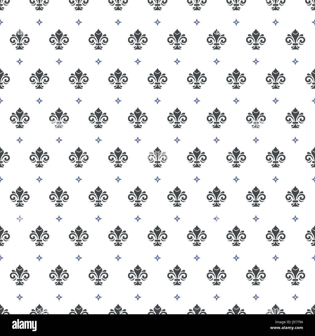 Modèle vectoriel continu avec Royal Lily Illustration de Vecteur