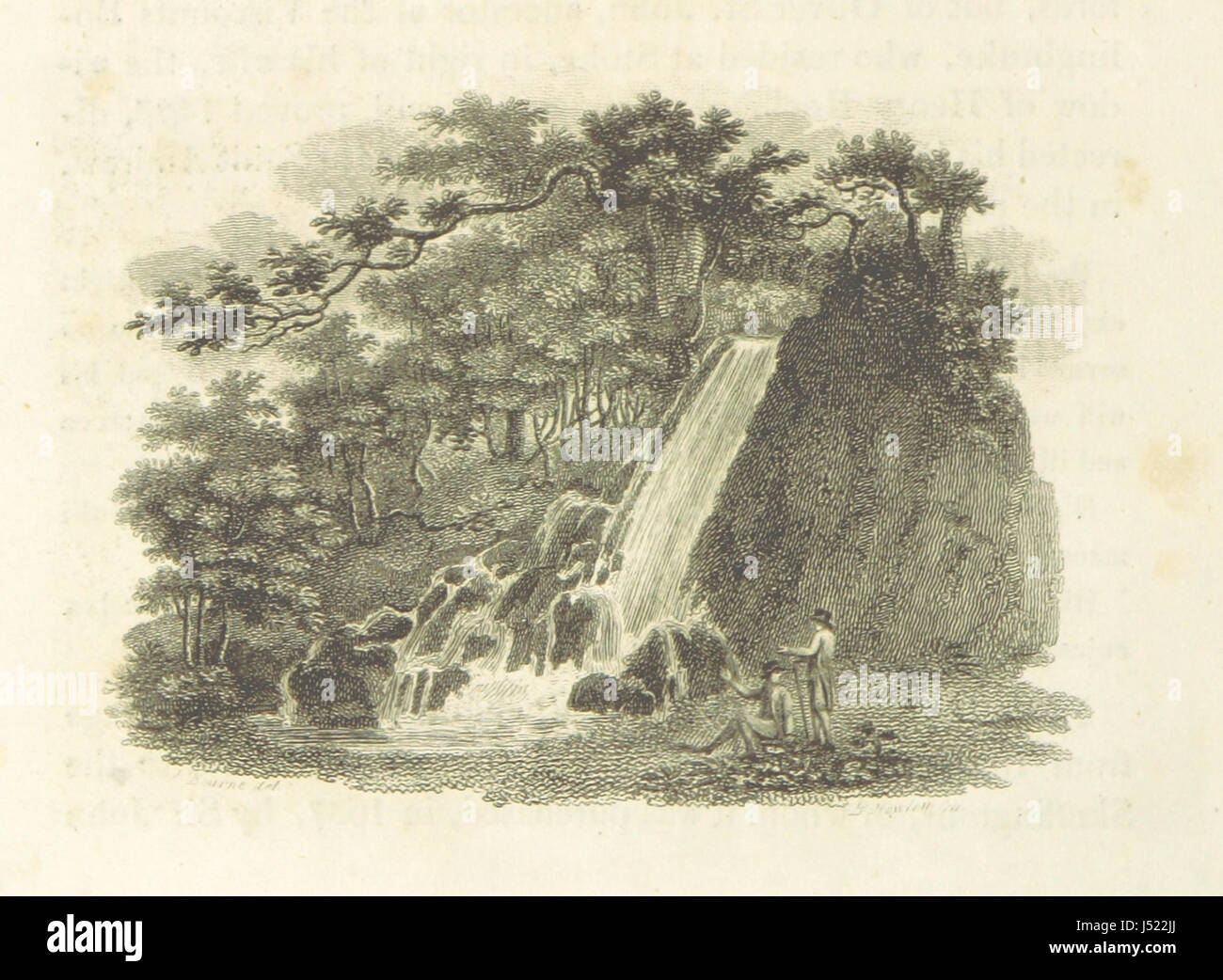 Une collection de gravures présentant des vues sur le comté de Lincoln, accompagnées de descriptions topographiques et historiques des monuments et des paysages. Banque D'Images