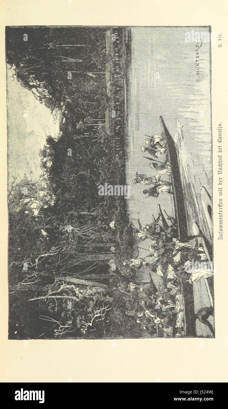 Cet ouvrage raconte l’expédition de secours menée par Emin Pasha et Henry Morton Stanley à travers l’Afrique centrale. Il comprend des illustrations et une carte, documentant leur voyage et les défis auxquels ils ont été confrontés dans « l'Afrique la plus sombre » à la fin du XIXe siècle. Banque D'Images