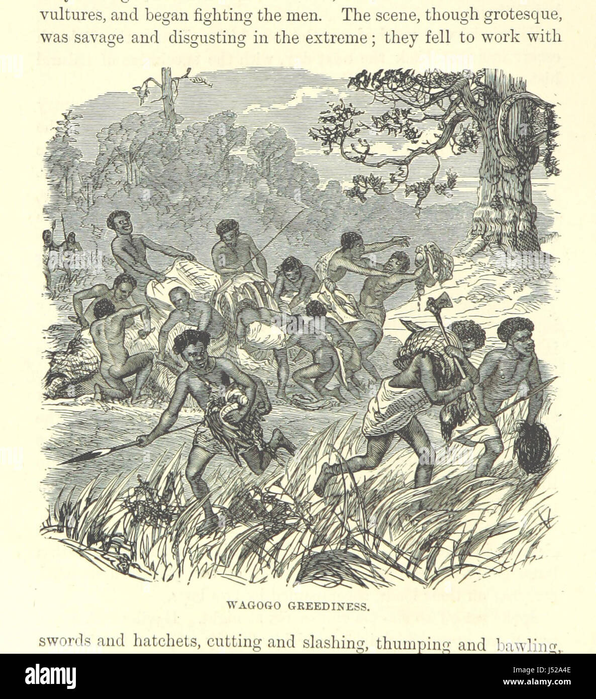 Ce livre couvre les voyages d'explorateurs africains notables tels que James Bruce, Mungo Park, David Livingstone et Henry Morton Stanley. Il explore leurs voyages et leurs contributions à l’exploration africaine, avec des illustrations de moments clés et de paysages. Banque D'Images