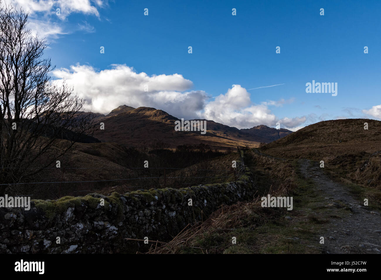 L'un des nombreux points de vue le long de la West Highland Way sentier de marche Banque D'Images