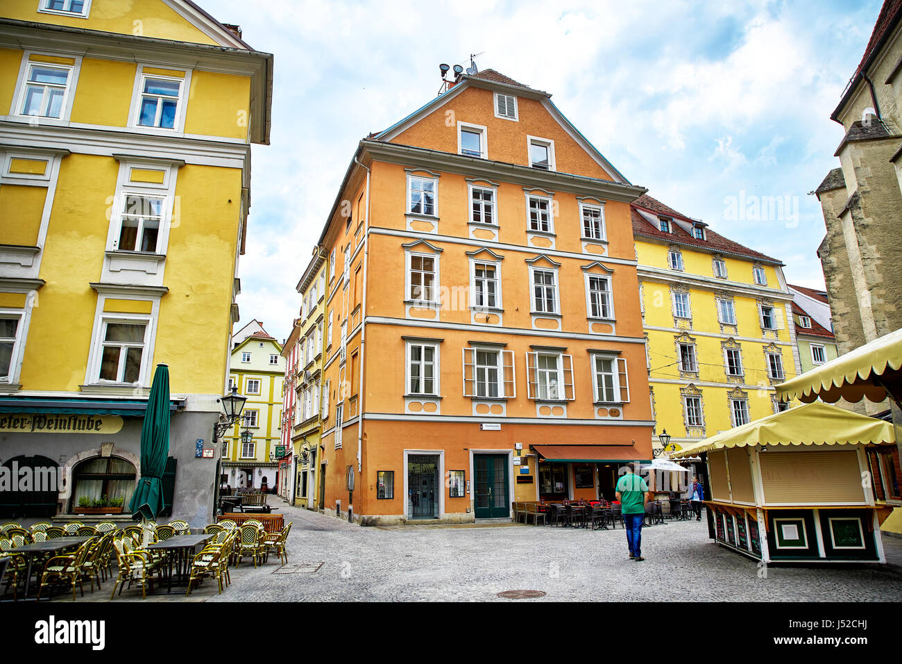 Graz, Autriche - Mai 7, 2017 : Street View de Graz, Autriche Banque D'Images