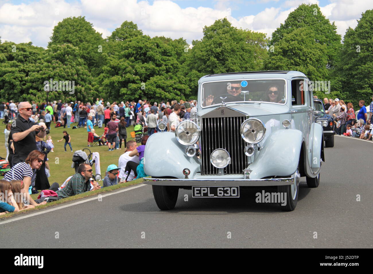Rolls-Royce 25/30 (1936). Châtaignier dimanche 14 mai 2017. Bush Park, Hampton court, Londres, Angleterre, Grande-Bretagne, Royaume-Uni, Royaume-Uni, Europe. Banque D'Images