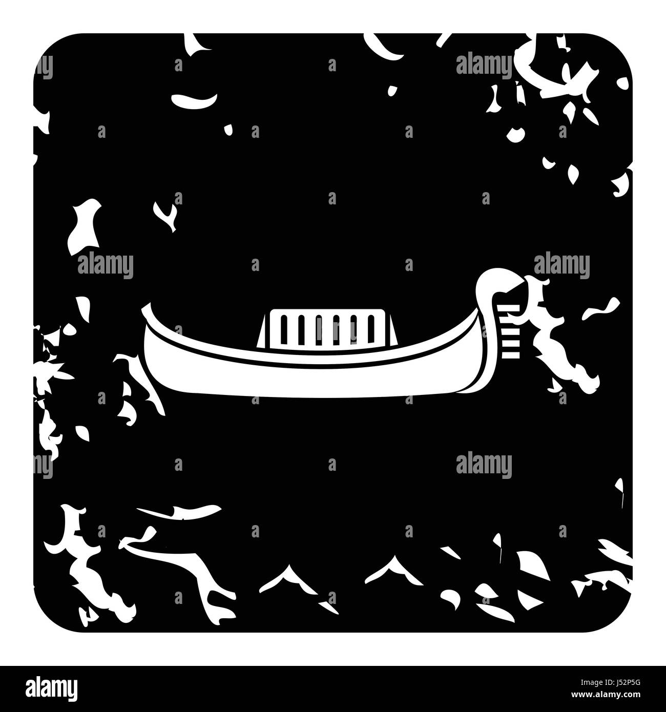L'icône de gondole. Grunge illustration de l'icône vecteur gondole pour le web Illustration de Vecteur