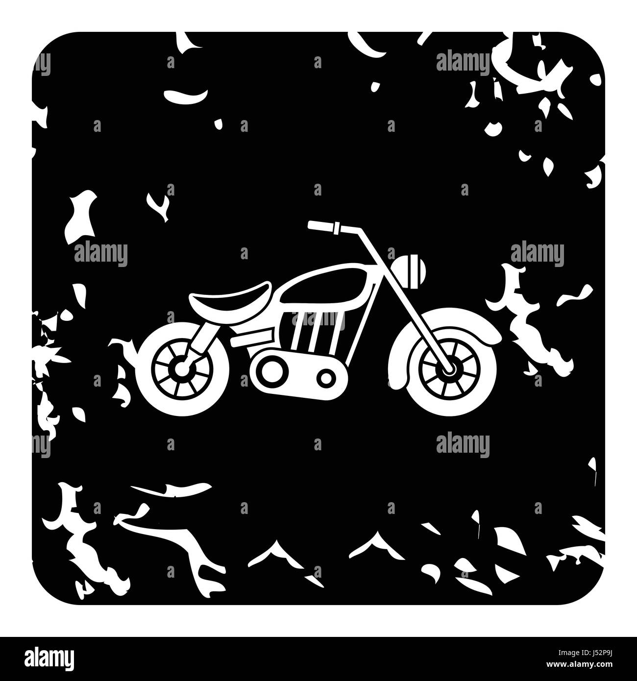 L'icône de moto. Grunge illustration de l'icône vecteur moto pour le web Illustration de Vecteur