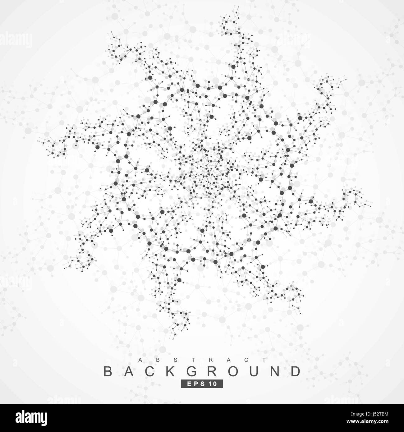 Fond abstrait géométrique et de la ligne connectée avec des points. Concept scientifique pour votre conception. Vector illustration Illustration de Vecteur