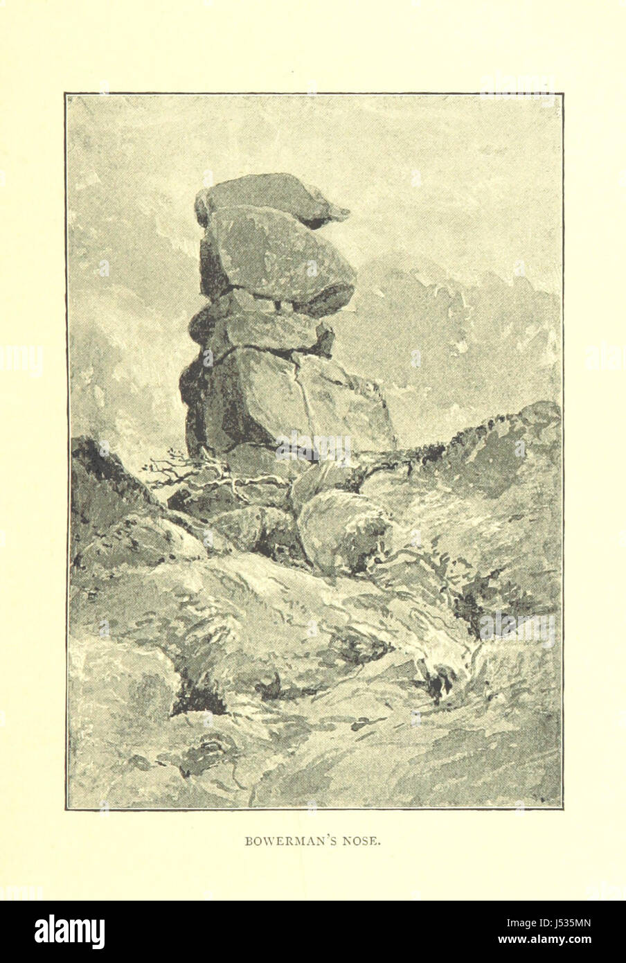 Cette œuvre explore Dartmoor, une lande du Devon, en Angleterre, en mettant en évidence ses sites et frontières anciens. Il offre un aperçu approfondi de ses monuments historiques, y compris des structures anciennes, avec une carte, des plans et des gravures détaillant les antiquités de la région. Banque D'Images