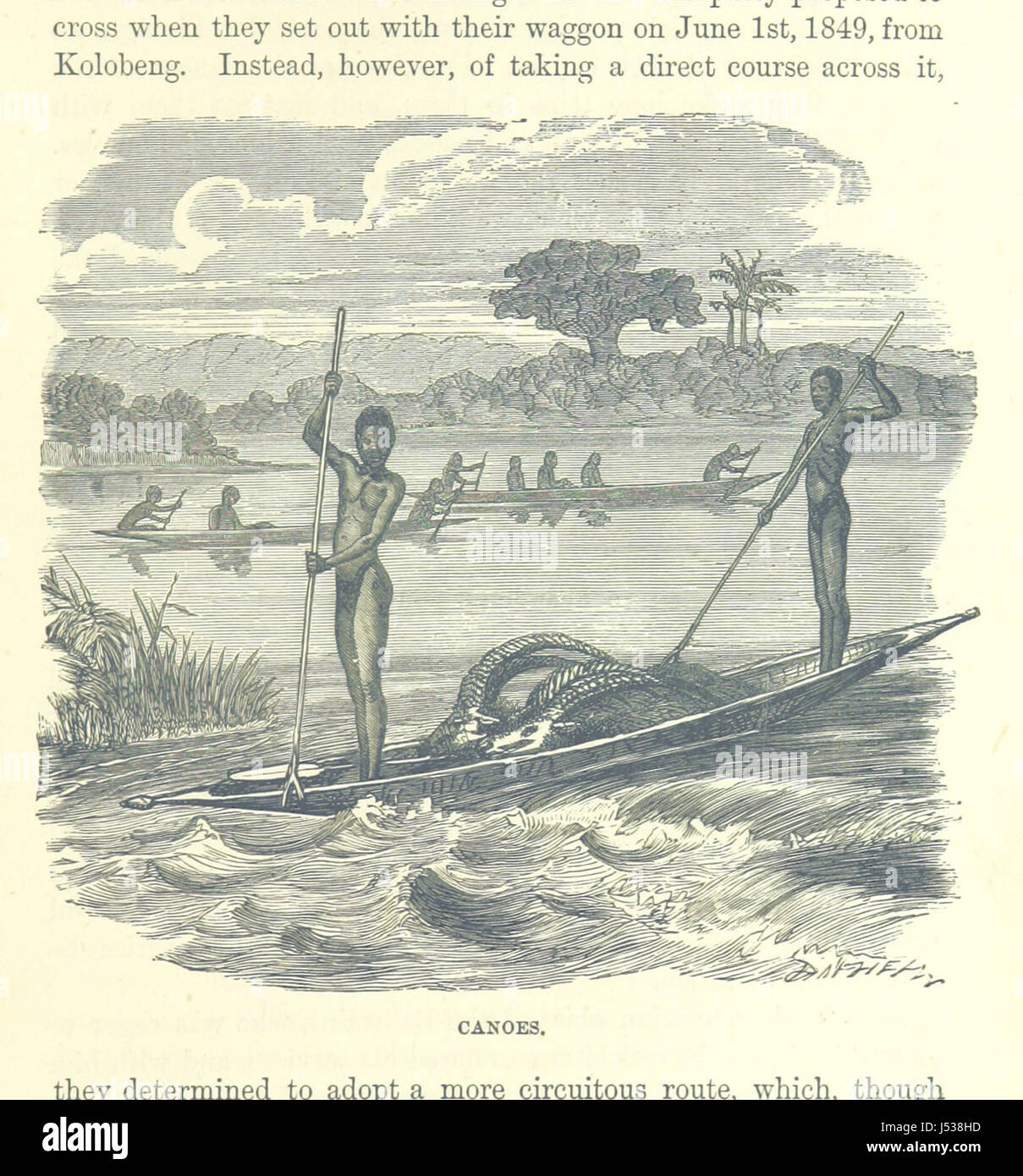 Cet ouvrage explore les voyages d’explorateurs africains de renom tels que James Bruce, Mungo Park, David Livingstone et Henry Morton Stanley. Il comprend des récits illustrés de leurs expéditions, mettant en évidence leurs contributions à la cartographie et à l'exploration de l'Afrique au cours des XVIIIe et XIXe siècles. Banque D'Images
