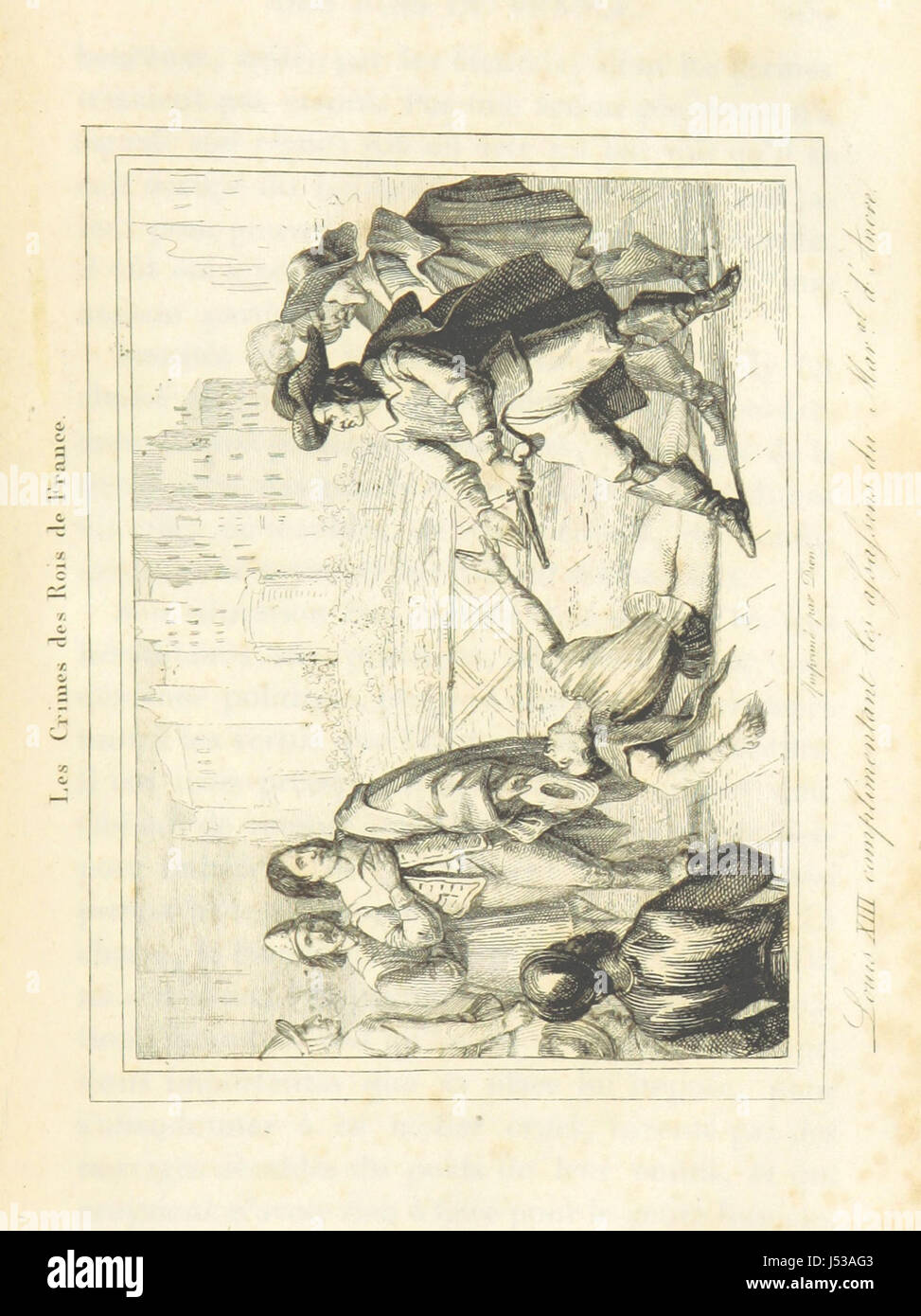'Les crimes des Rois de France, depuis Clovis jusqu'à Louis XVI' se traduit par 'les crimes des Rois de France, de Clovis à Louis XVI. avec gravure.' Cet ouvrage français évoque probablement des crimes présumés commis par des monarques français de Clovis I à Louis XVI, accompagnés de gravures. Les détails spécifiques sur l'auteur et la date de publication ne sont pas fournis. Banque D'Images