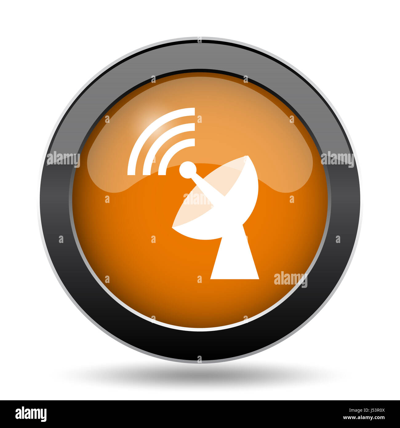 L'icône d'antenne sans fil. Site web de l'antenne sans fil bouton sur fond blanc. Banque D'Images