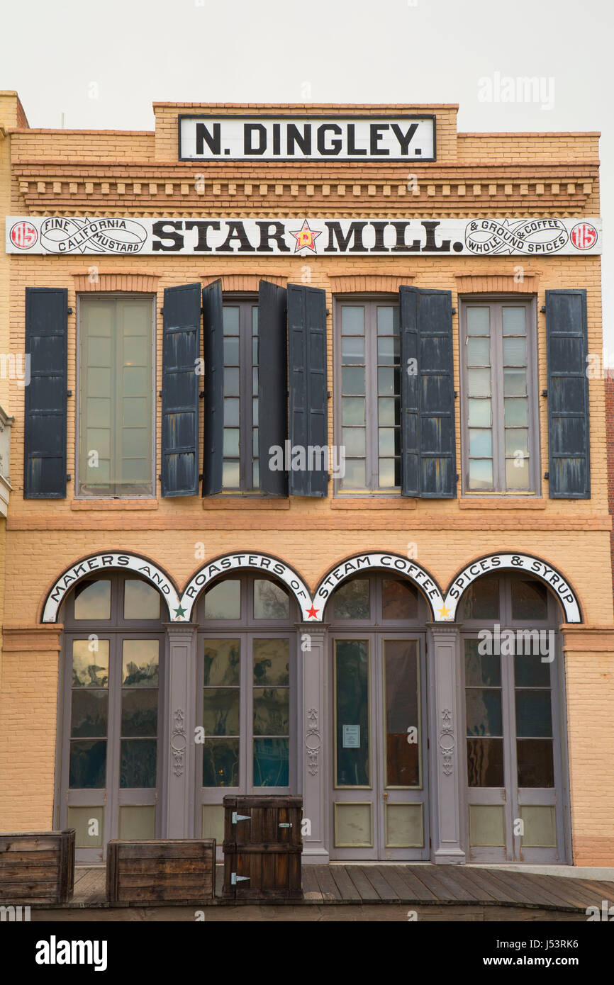 Étoiles de l''hôtel, Old Sacramento State Historic Park, Sacramento, Californie Banque D'Images