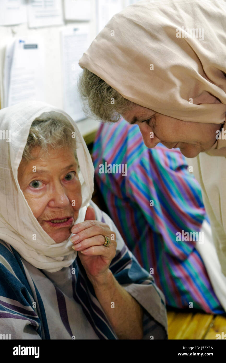 Eureka Springs Arkansas,Ozark Mountains,Nouveau jeu de la grande passion,acteur,costume,personnage biblique,coulisses,Nouveau Testament,religion,divertissement,adulte a Banque D'Images