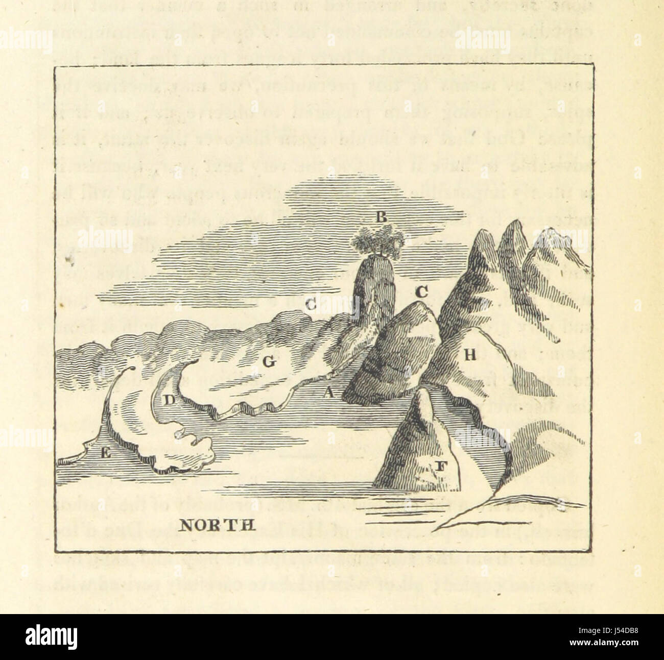 Cet ouvrage retrace l’histoire de l’exploration arctique, en se concentrant sur les tentatives de trouver une route navigable entre les océans Atlantique et Pacifique. Le texte retrace les voyages depuis les débuts de la navigation scandinave jusqu'aux expéditions dirigées par le capitaine Ross et le capitaine Buchan, mettant l'accent sur les efforts pour découvrir le passage du Nord-est, du Nord-Ouest ou polaire. Banque D'Images