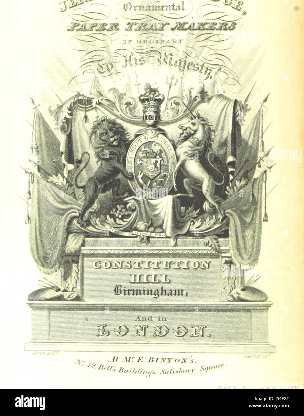 Le Guide de l'étranger à Birmingham, moderne avec un compte de ses bâtiments publics et institutions, ses salles d'exposition et les sites de fabrication. Avec des observations sur le quartier environnant, etc. [une édition révisée du "une description de Birmingham, moderne" par Charles Pye.] Banque D'Images