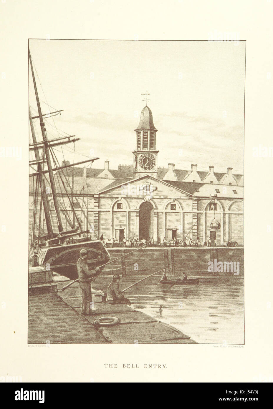 Cette œuvre présente une collection de vues et de souvenirs de Old Greenock, une ville d'Écosse. Il comprend des représentations visuelles et du texte écrit par A. Williamson, reflétant le passé de townâ et son importance historique. Banque D'Images