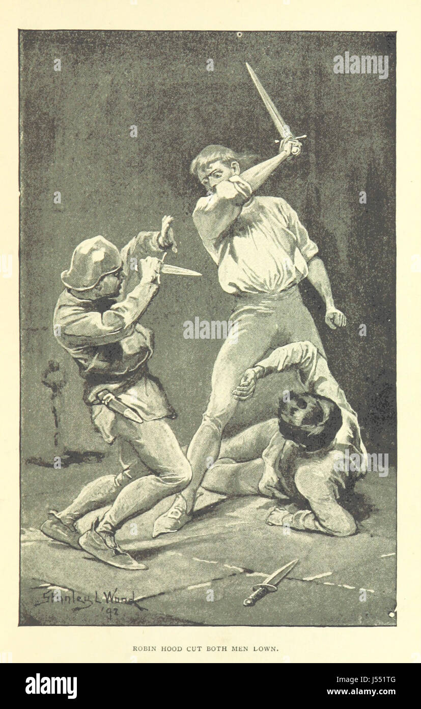 Maid Marian et Robin des Bois. Une romance de vieille forêt de Sherwood Banque D'Images