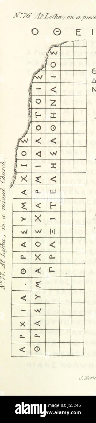 Illustration de livre tirée de « voyages dans le nord de la Grèce », représentant des scènes et des observations du voyage de l'auteur à travers le nord de la Grèce, capturant les paysages, la culture et l'architecture de la région. Banque D'Images