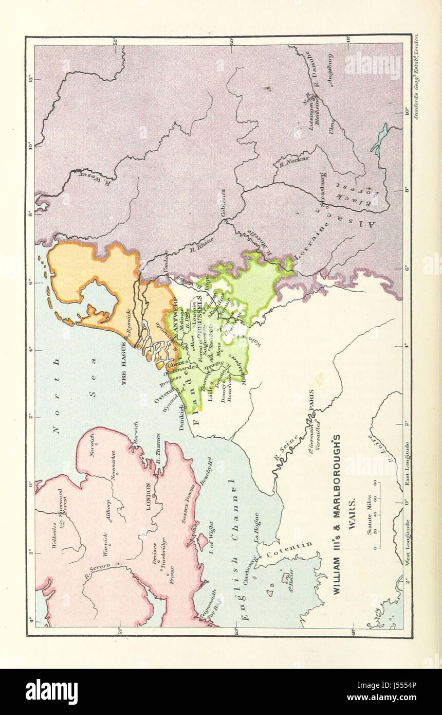 Image prise à partir de la page 762 de "Histoire de l'Angleterre et l'Empire Britannique : ... un enregistrement de l'ordre constitutionnel, ... militaire, ... et des événements littéraires à partir de la C.-B. à 55 A.D. 1890 ... Avec des cartes et des tableaux de généalogie' Banque D'Images