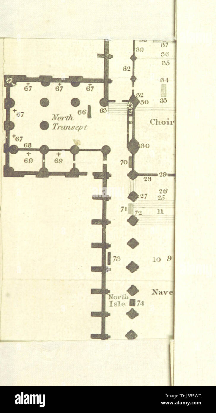 Une histoire de la cathédrale de Winchester, avec une vue gravée et ichnographical plan ... Extrait de l'histoire du Révérend M. Milner et des antiquités de Winchester : auquel est ajouté, un examen de ses monuments modernes Banque D'Images