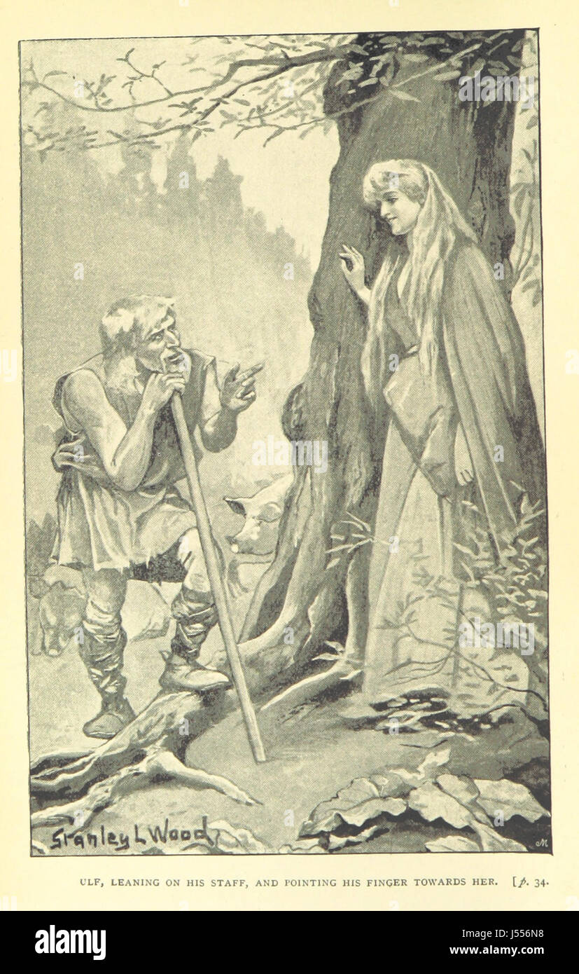 Maid Marian et Robin des Bois. Une romance de vieille forêt de Sherwood Banque D'Images