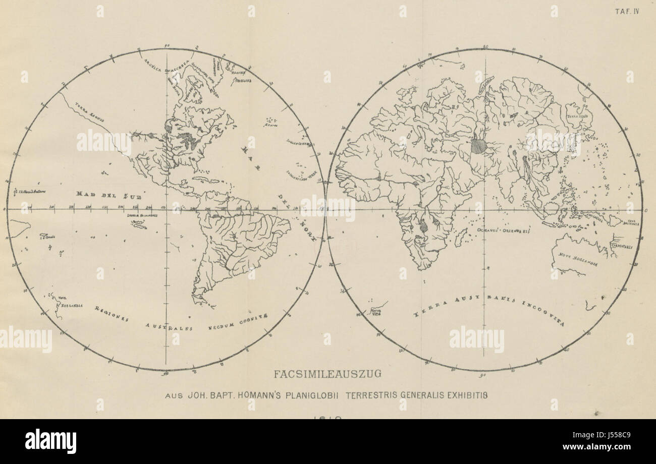 'Terra incognita' offre un aperçu concis du développement des connaissances géographiques de la fin du moyen âge à nos jours, y compris cinq cartes illustrant les étapes de l'exploration et de la découverte. Banque D'Images