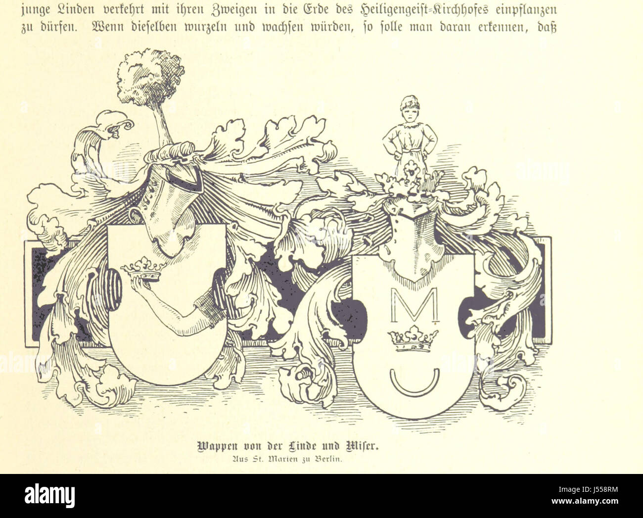 Cette œuvre, intitulée 'Aus Alt-Berlin', offre des descriptions des coins tranquilles et de l'histoire culturelle de Berlin, en Allemagne, donnant un aperçu du passé de la ville avec un accent sur ses quartiers moins connus. Banque D'Images