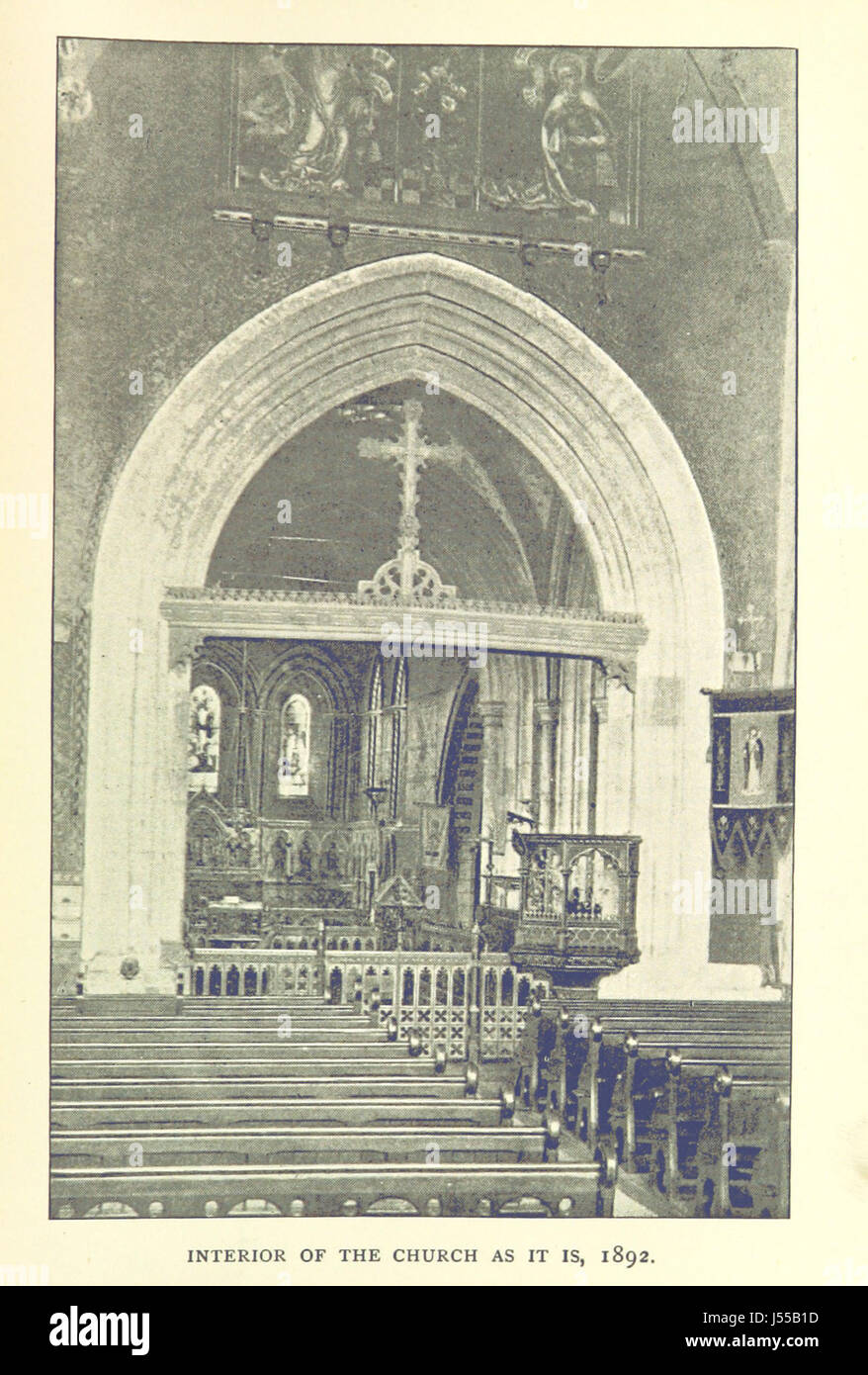 Le passé et le présent de l'église paroissiale de Folkestone. Ainsi qu'un compte rendu de la châsse de Saint Eanswythe, découvert en 1885. [Illustré]. Banque D'Images