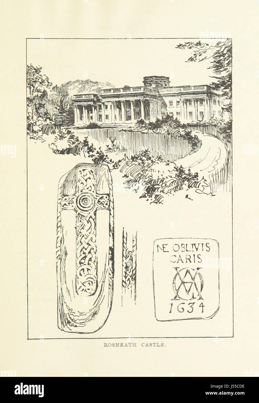 'Rosneath Past and present' offre une histoire détaillée du village de Rosneath, en Écosse, avec un poème du marquis de Lorne et des illustrations de A.M. Gibbon. Il couvre à la fois les aspects historiques et contemporains de la région. Banque D'Images