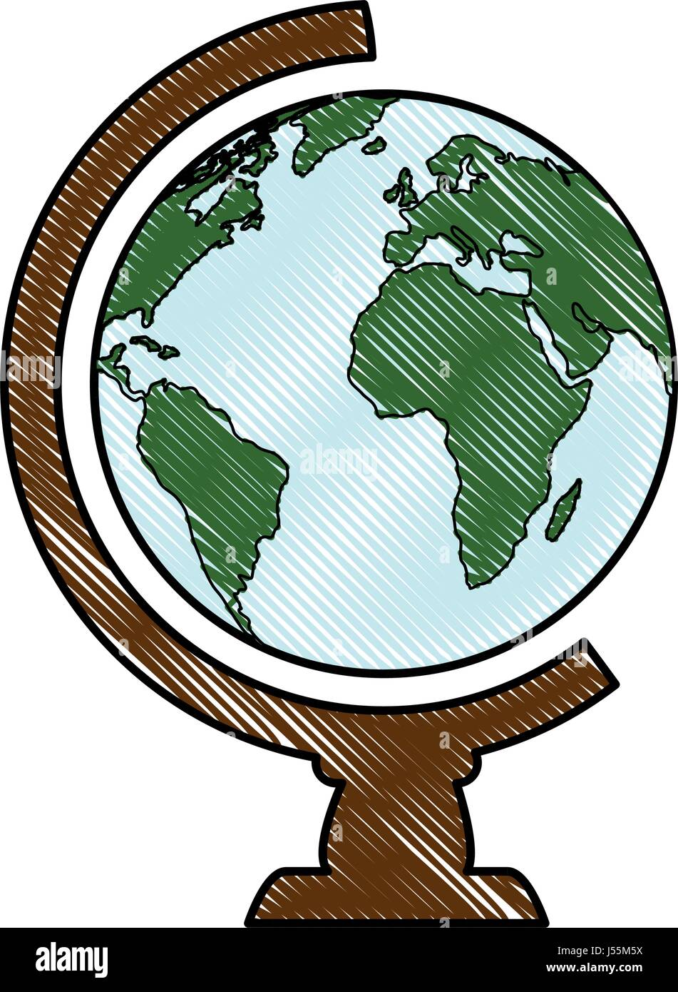 School world globe Illustration de Vecteur