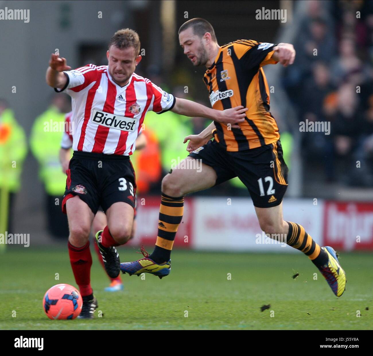 LEE CATTERMOLE & MATTY FRYATT HULL CITY V SUNDERLAND KC Stadium HULL ANGLETERRE 09 Mars 2014 Banque D'Images