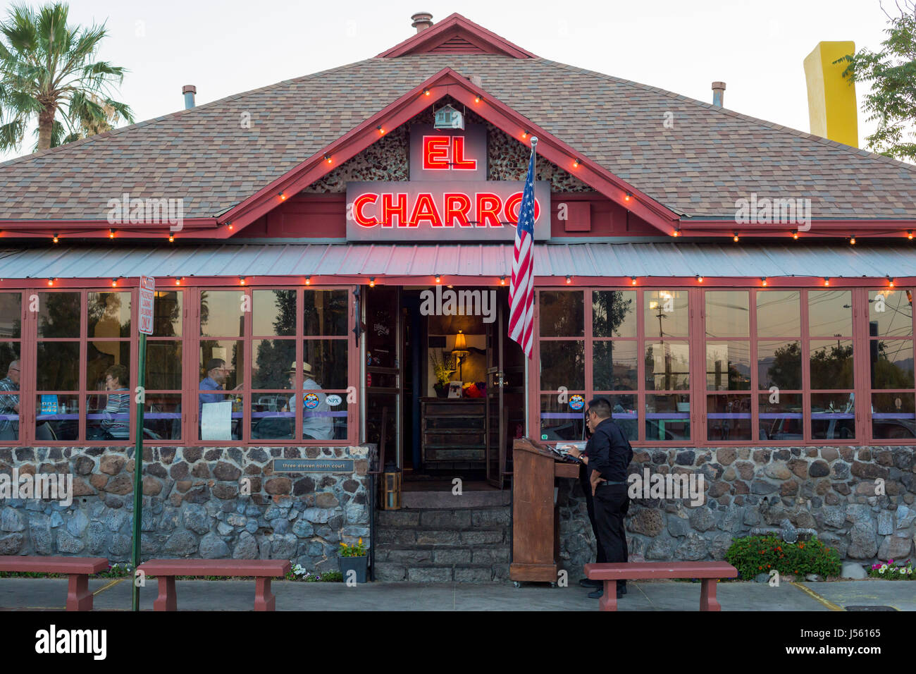 Tucson, Arizona - l'El Charro cafe, un restaurant mexicain populaire qui propose une cuisine de Sonora à l'intérieur d'un siècle-vieille maison. Banque D'Images