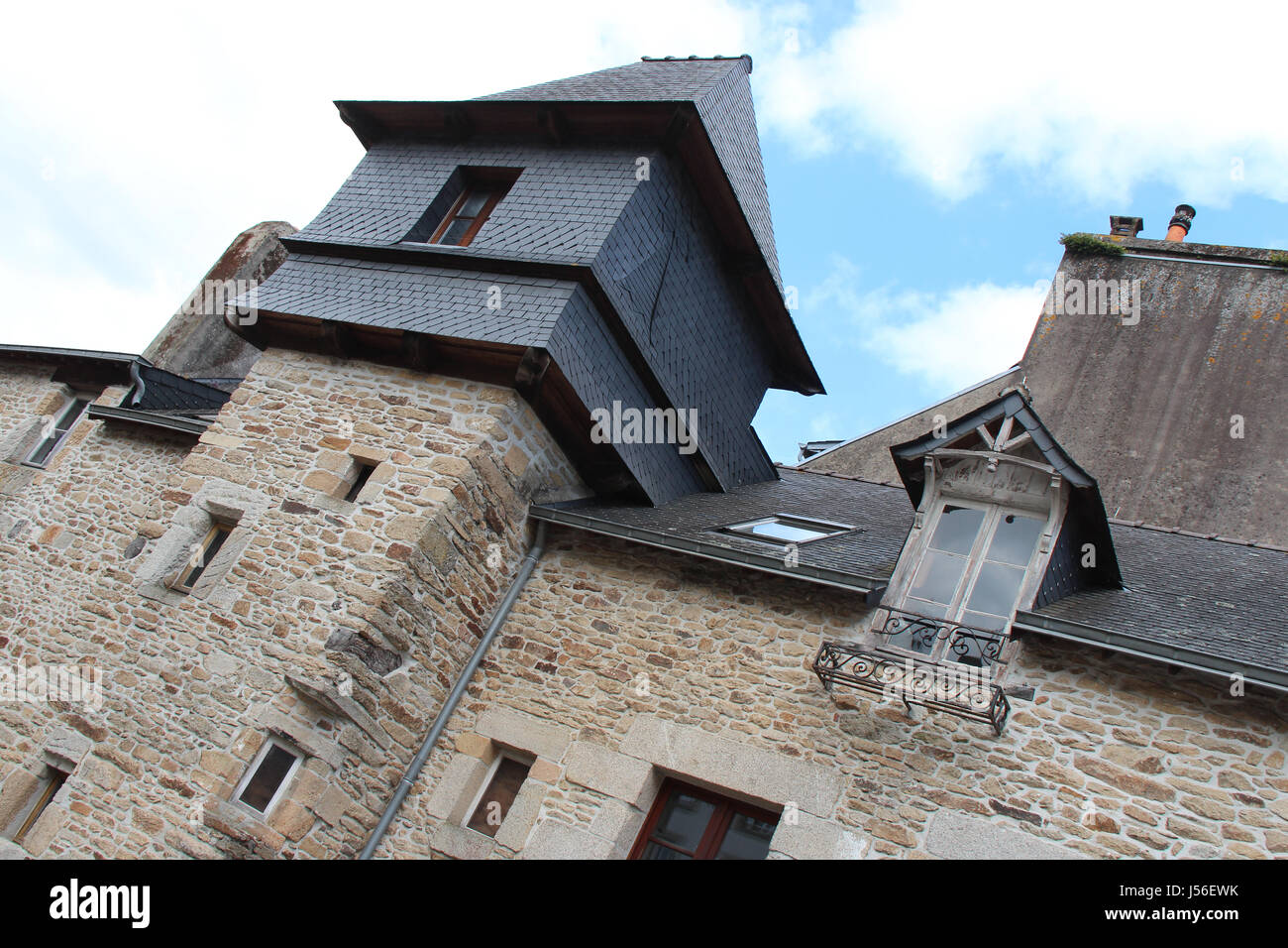 Maison en pierre à Quimperlé (France) Banque D'Images