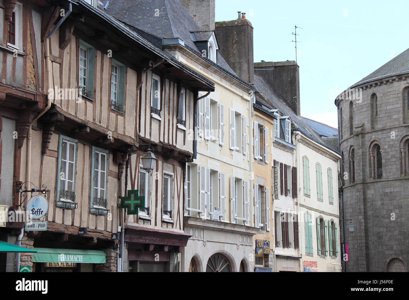 Maisons à Quimperlé (France) Banque D'Images