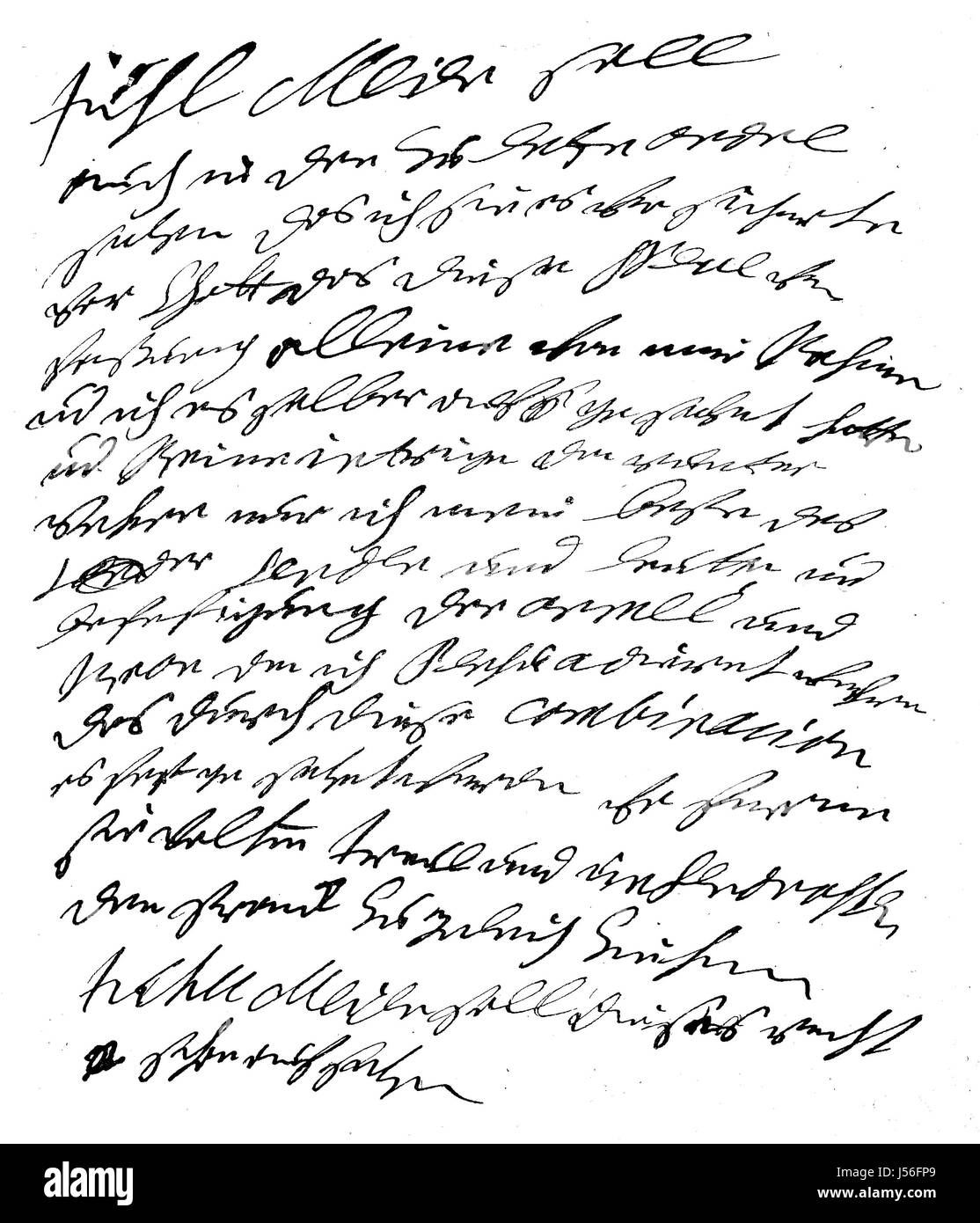 Phrase de conclusion de Friedrich Wilhelm I, projet indépendant des instructions relatives à l'amélioration numérique Generaldirektorium, reproduction d'une publication de l'année 1880 Banque D'Images