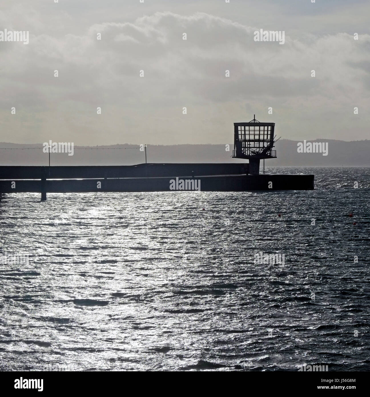 L'École de radar à l'abandon, Carrickfergus Harbour, l'Irlande du Nord Banque D'Images
