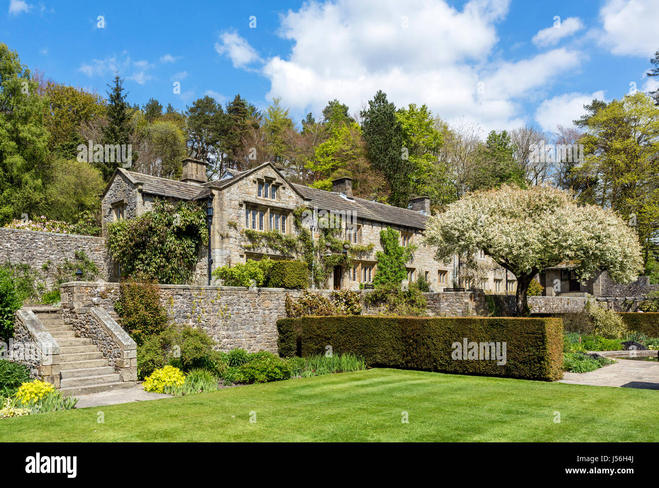 Parcevall Hall, près de Appletreewick, Wharfedale, Yorkshire Dales National Park, North Yorkshire, England, UK Banque D'Images