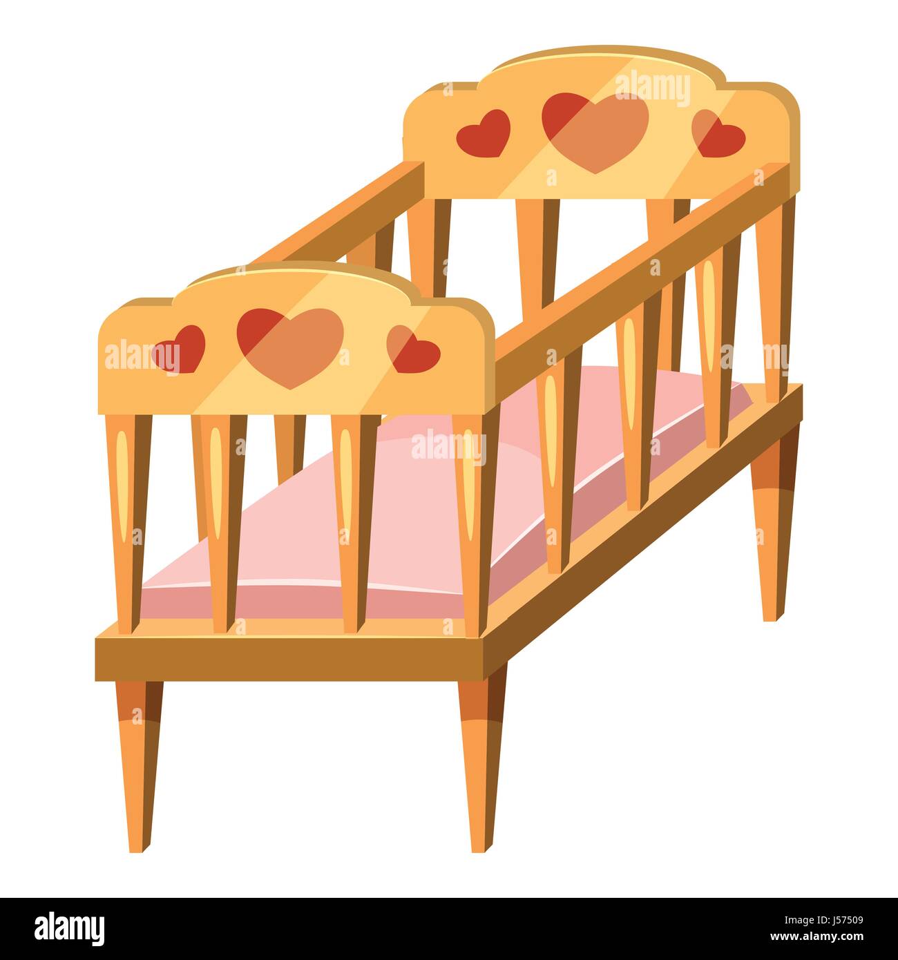 Lit Bebe Icone De Style Cartoon Image Vectorielle Stock Alamy