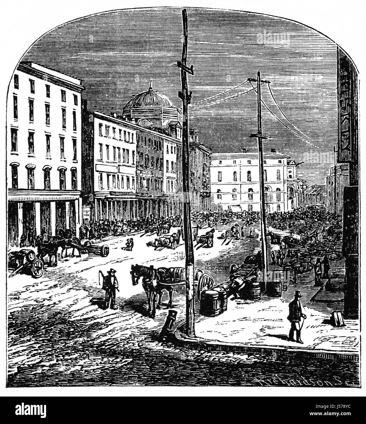 1879 : échange lieu à Baltimore, Maryland, États-Unis d'Amérique. Banque D'Images