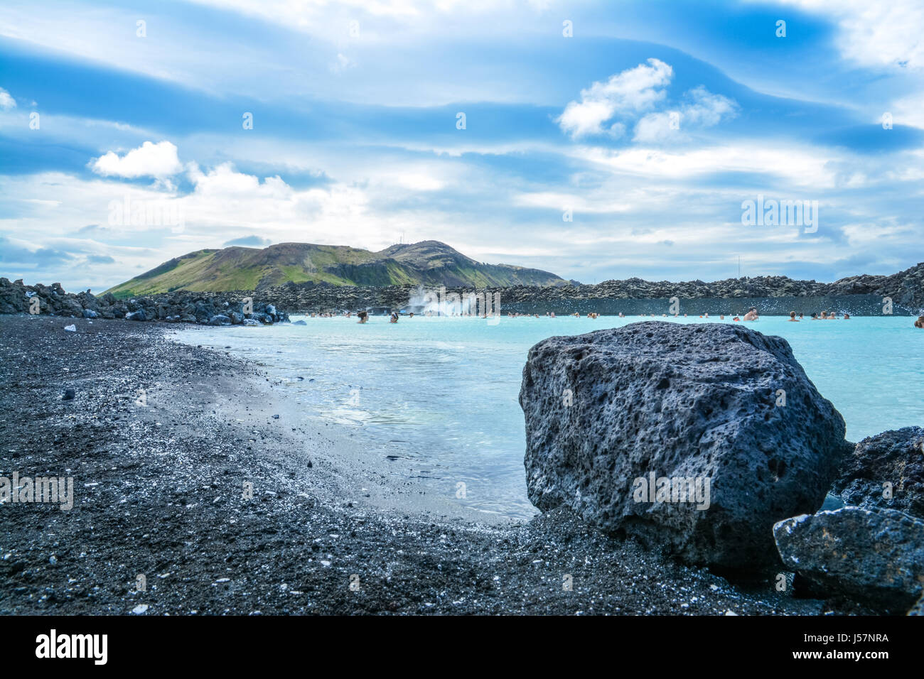 Reykjavik, Islande - Juillet 19, 2015 : le célèbre Blue Lagoon dans Sin_of_Satan, l'Islande Banque D'Images