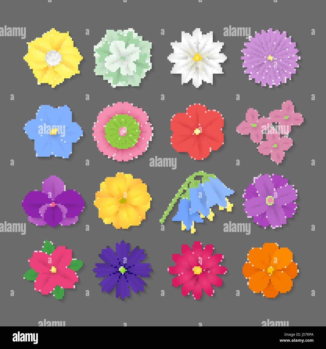 Vector illustration papier coloré de fleurs. Origami 3d abstract flower  icons.style art papier pour banner, affiches, promotion, site web, achats  en ligne Image Vectorielle Stock - Alamy