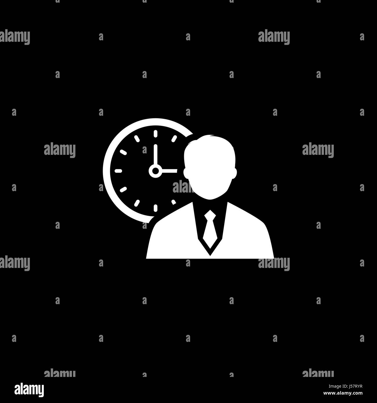 L'icône de gestion du temps. Concept d'entreprise. Modèle plat. Illustration de Vecteur