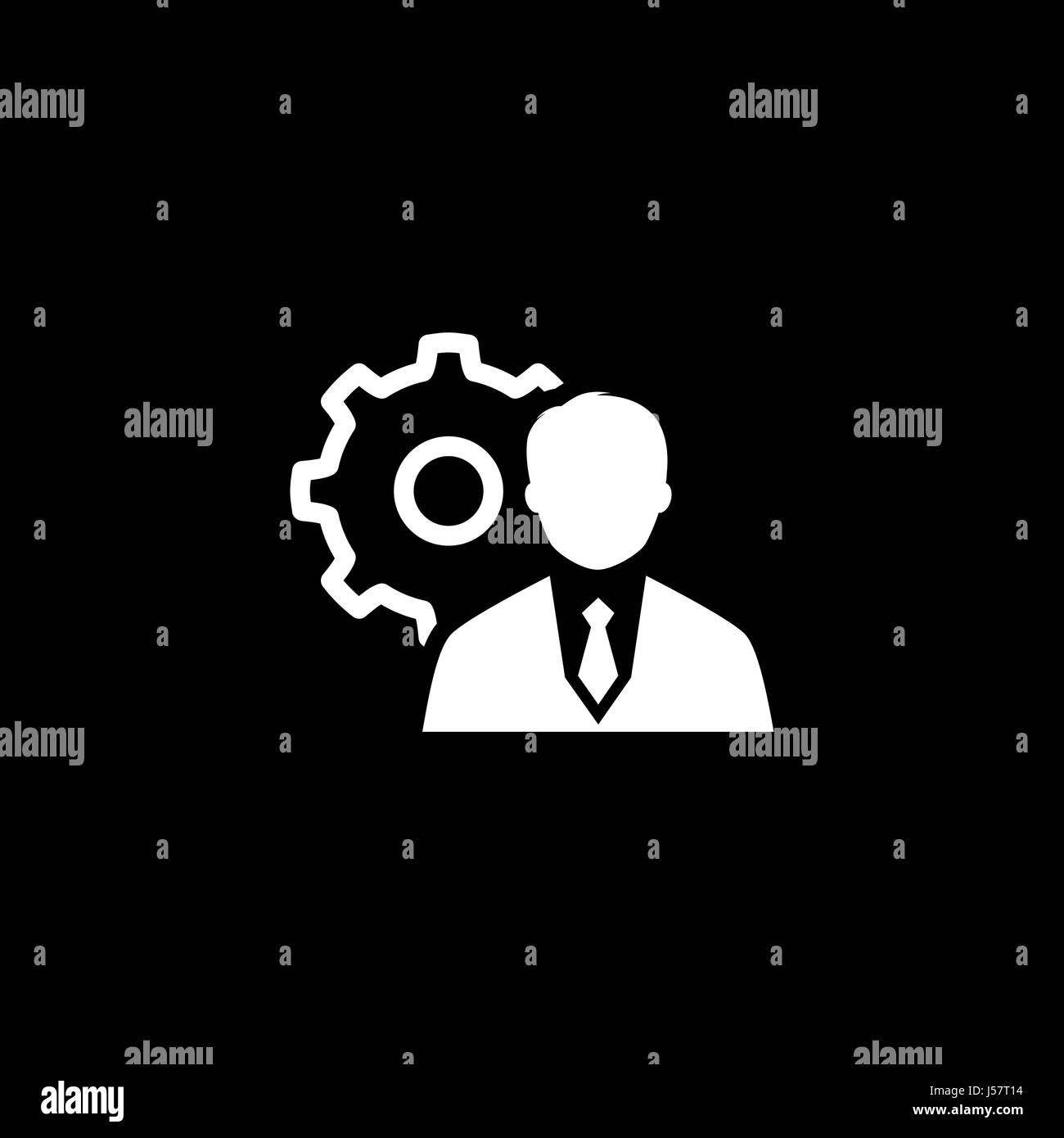 L'icône de gestion. Concept d'entreprise. Modèle plat. Illustration de Vecteur