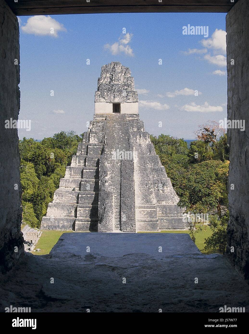 Ville maya de Tikal au Guatemala Banque D'Images