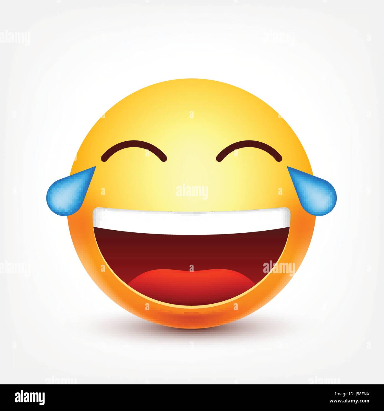Smiley Emoticon rire Avec Des Larmes Avant Jaune Avec Des motions L 
