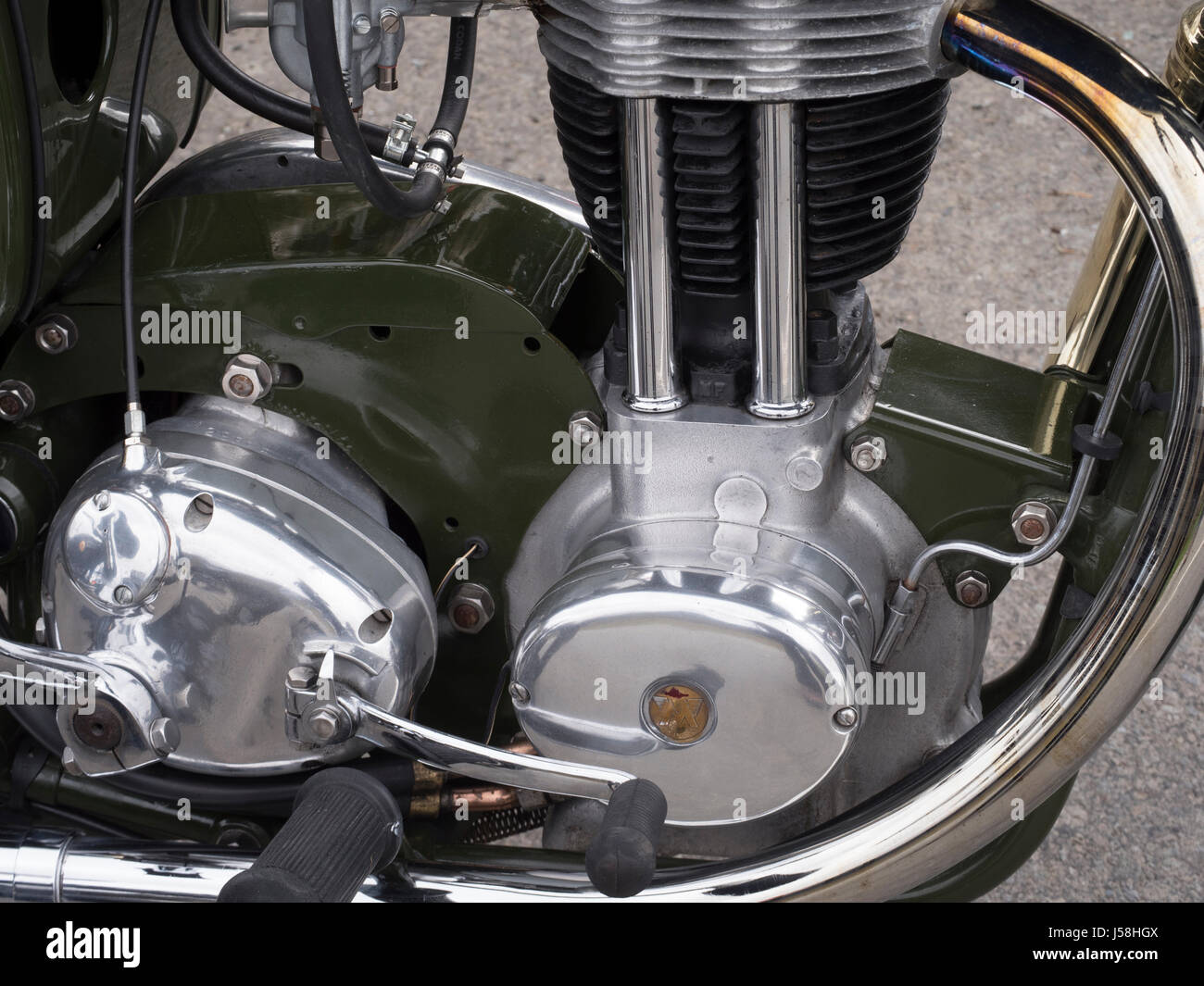 Moto vintage incomparable AFS. Banque D'Images