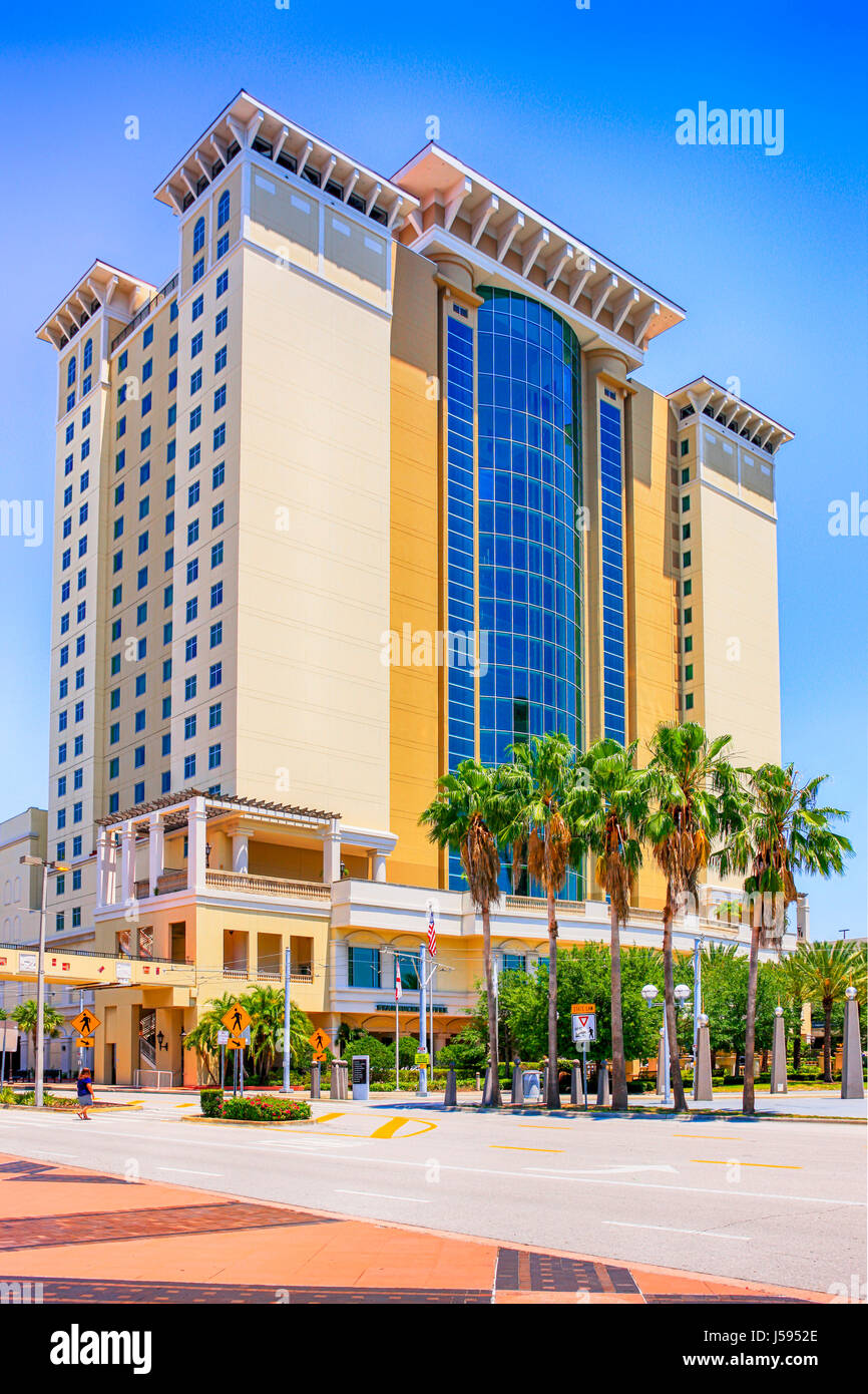 L'Embassy Suites Downtown Convention Center Hilton hotel à Tampa FL Banque D'Images