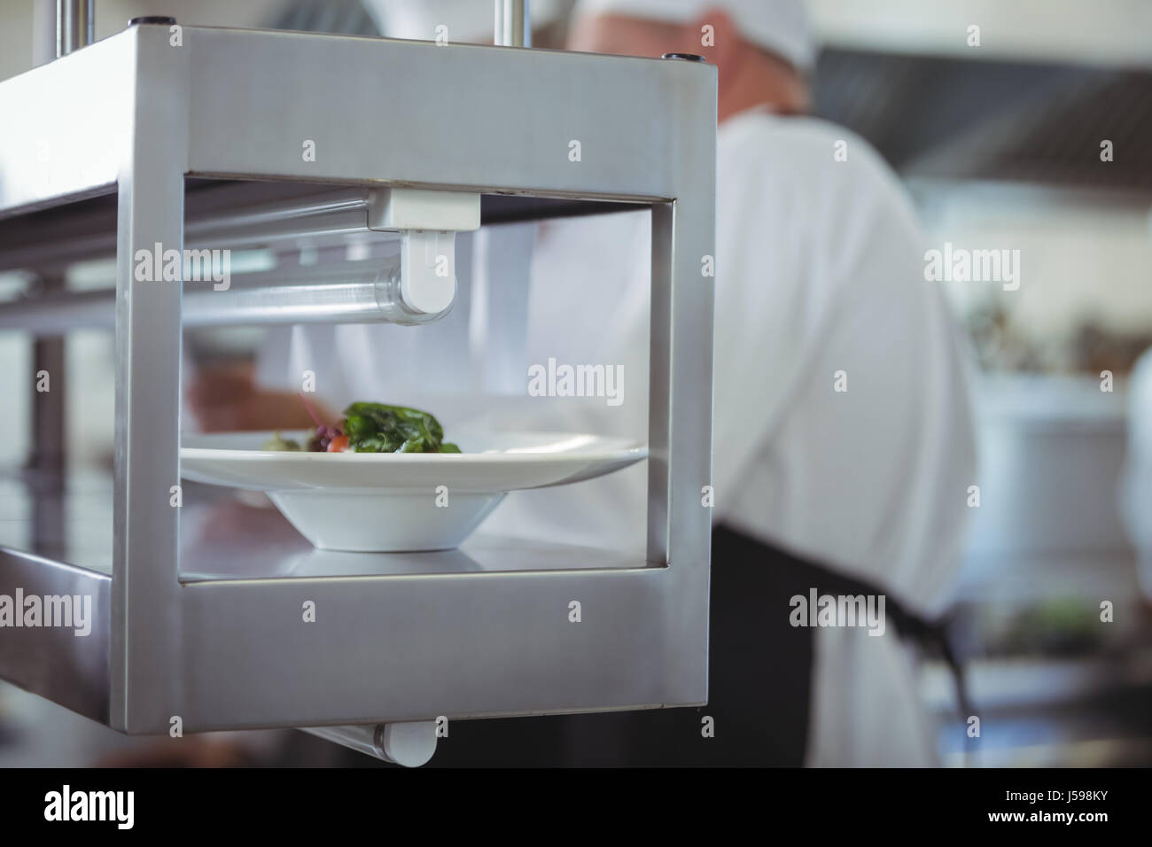 Close-up de la platine à l'entrée dans la station de commande cuisine commerciale Banque D'Images