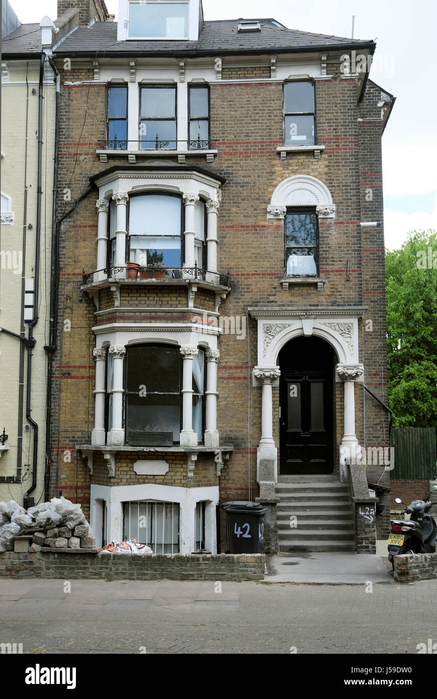 Maison victorienne et avant rue près de Newington Green à Londres N5 UK KATHY DEWITT Banque D'Images